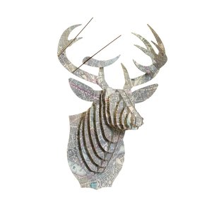Tête de Cerf en Carton Recyclé Londres - Taille M - CARDBOARD SAFARI