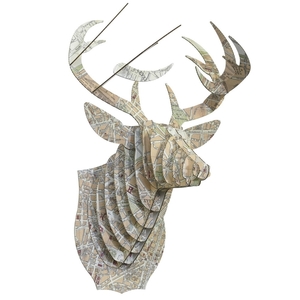 Tête de Cerf en Carton Recyclé Paris - Taille M - CARDBOARD SAFARI