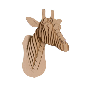 Tête de Girafe en Carton Recyclé - Taille L - CARDBOARD SAFARI