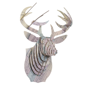 Tête de Cerf en Carton Recyclé Los Angeles - Taille M - CARDBOARD SAFARI