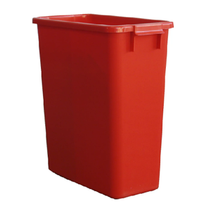 Poubelle de tri rectangulaire 60 Litres rouge sans couvercle